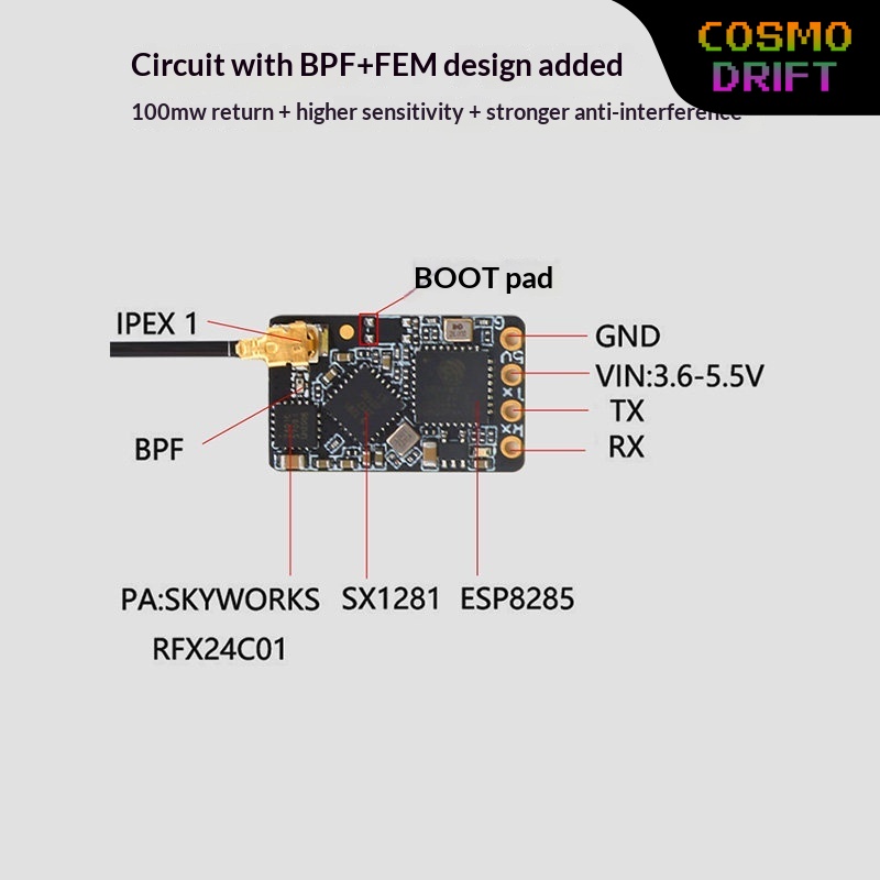 Drone Racing Transmitter - Penerima Hot BAYCK Expresslrs Elrs 2.4