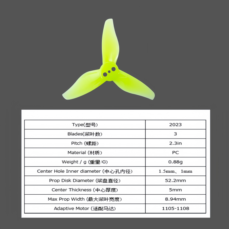 Gemfan 2023 baling-baling tiga - Drone Racing Gate ulasan dan harga