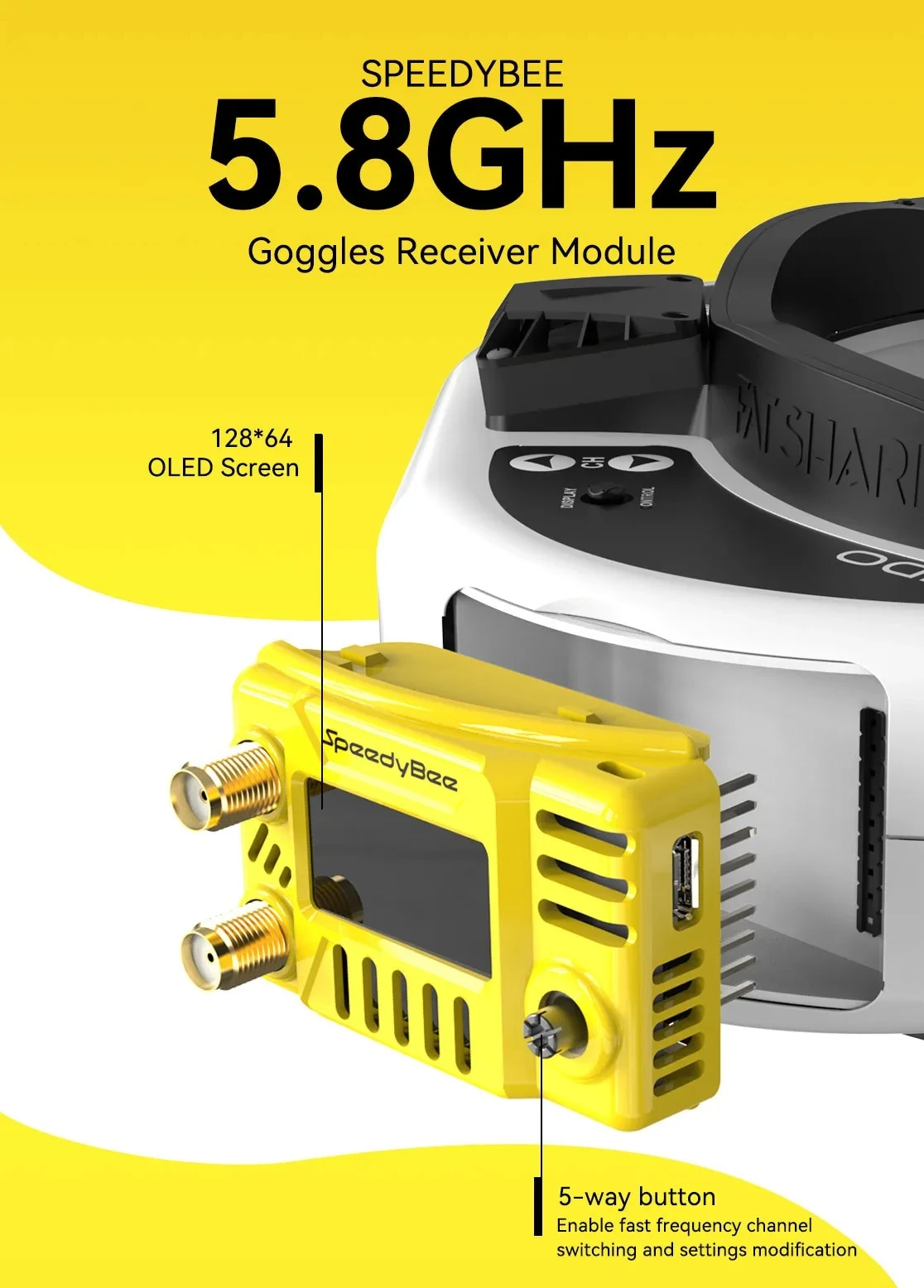 Modul Kacamata FPV SpeedyBee 5 - Drone Racing Gate ulasan dan harga