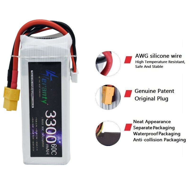 LiPo baterai isi ulang 4S 3300 - Drone Racing Battery ulasan dan harga