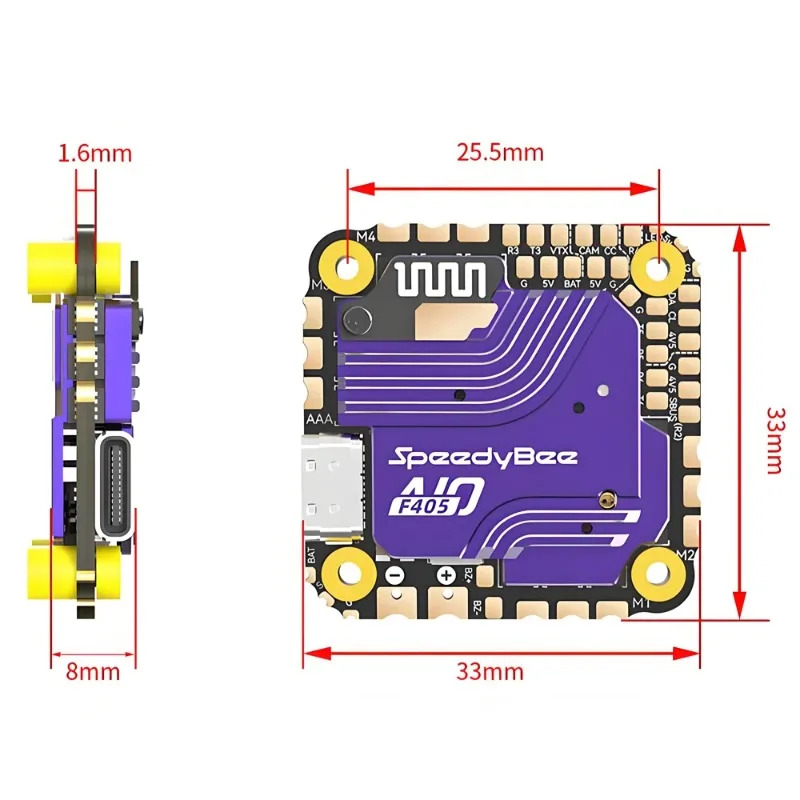 SpeedyBee F405 AIO Flight Cont - Drone Racing Esc ulasan dan harga