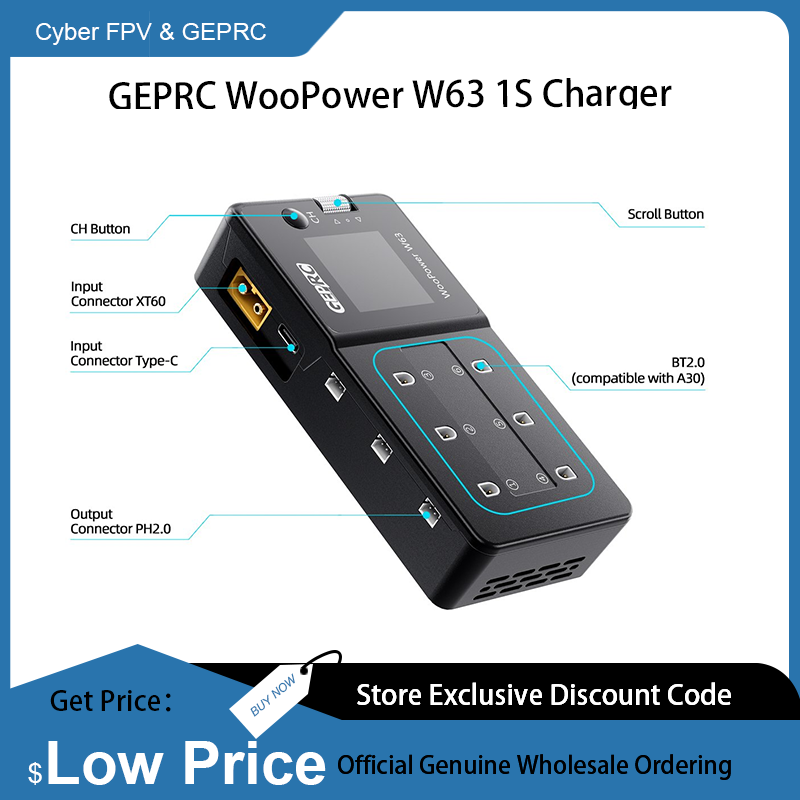Pengisi Daya GEPRC WooPower W6 - Drone Racing Charger ulasan dan harga