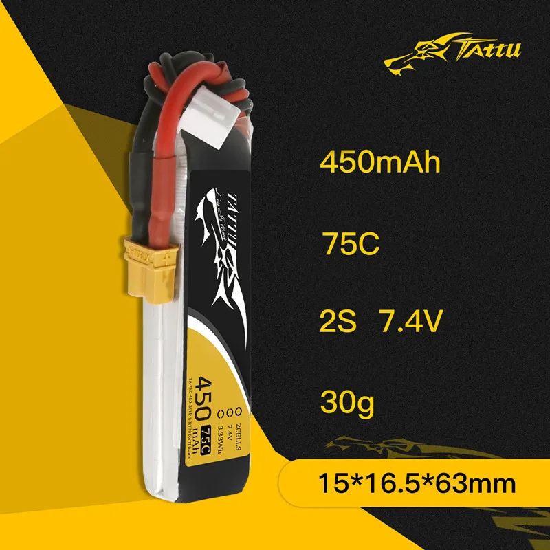 3 buah TATTU baru 450/500/550m - Drone Racing Battery ulasan dan harga